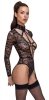 Kuszące sex body z uprzężą i obrożą Cottelli M